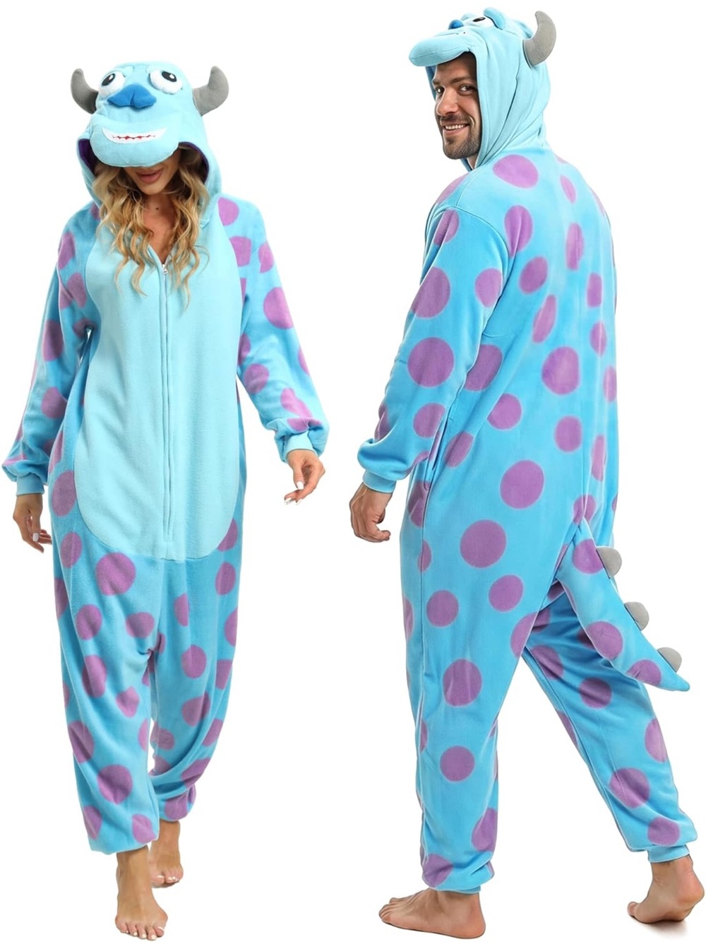 Monsters Inc Sulley Blue & Purple adult One-Piece Costume